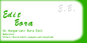 edit bora business card